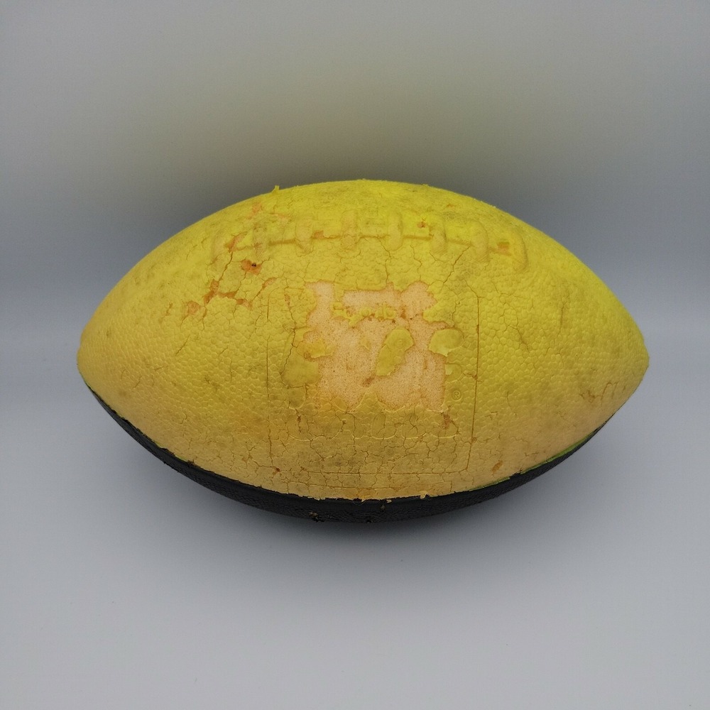 Poof Yellow and Black Foam Football Vintage Outdoor Toy 083568050007